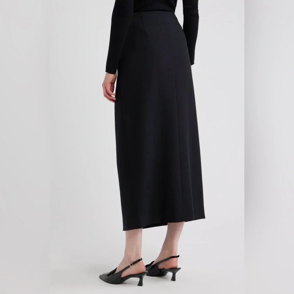 Nordstrom Black Wrap Maxi Skirt NWT - Picture 3 of 6